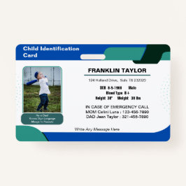 Abzeichen für den Notfall-Identifizierungskarte de Ausweis