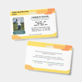 Abzeichen für den Notfall-Identifizierungskarte de Ausweis (Vorder- & Rückseite)