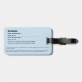 Abzeichen für den Notfall-Informationskarte für Ha Gepäckanhänger (Rückseite horizontal)