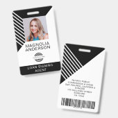 Abzeichen für den Strichcode des benutzerdefiniert Ausweis (Vorder- & Rückseite)