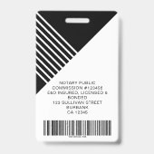 Abzeichen für den Strichcode des benutzerdefiniert Ausweis (Rückseite)