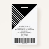 Abzeichen für den Strichcode des benutzerdefiniert Ausweis (Rückseite)