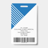 Abzeichen für den Strichcode des benutzerdefiniert Ausweis (Rückseite)