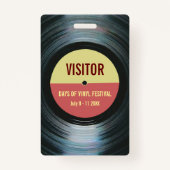 Abzeichen für den Zugang zu Ihrer Musikveranstaltu Ausweis (Vorderseite)