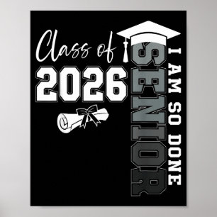 Abzeichen für die Abschlussklasse der Oberstufe Poster