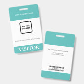 Abzeichen für die Barcode-Logo-ID für den Patiente Ausweis (Vorder- & Rückseite)