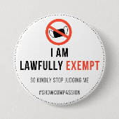 Abzeichen für die Befreiung von Masken Button (Vorderseite)