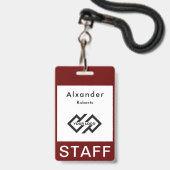 Abzeichen für die benutzerdefinierte Logo-ID-Abzei Ausweis (Vorderseite mit Lanyard)