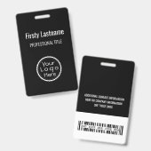 Abzeichen für die benutzerdefinierte Logo-ID-Abzei Ausweis (Vorder- & Rückseite)