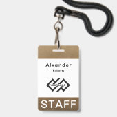 Abzeichen für die benutzerdefinierte Logo-ID-Abzei Ausweis (Vorderseite mit Lanyard)
