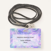 Abzeichen für die Bezeichnung des Krankenhauses Ausweis (Rückseite mit Schlüsselband)