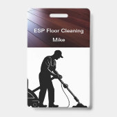Abzeichen für die Bodenreinigung Ausweis (Back)