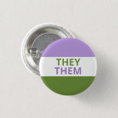 Abzeichen für die Flagge von Genderqueer Button (Vorne & Hinten)