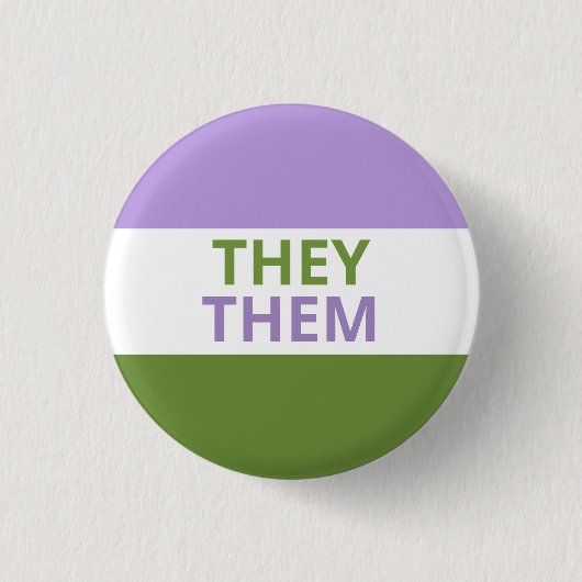 Abzeichen für die Flagge von Genderqueer Button (Vorderseite)