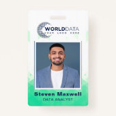 Abzeichen für die grüne Geometrie der Mitarbeiter- Ausweis (Vorderseite)