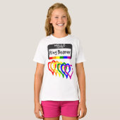 Abzeichen für die Hochzeit von Rainbow Flag Hörrin T-Shirt (Vorne ganz)