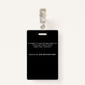 Abzeichen für die ID-Karte des Mitarbeiters - Schw Ausweis (Rückseite mit Klammer)