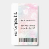 Abzeichen für die ID von Mitarbeitern eines benutz Ausweis (Rückseite)