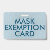 Abzeichen für die Maskenausweis-Karte Ausweis (Rückseite)