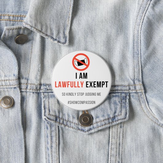 Abzeichen für die Maskenmaske Button (Beispiel)