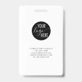 Abzeichen für die Minimalistische Beruflich Back-L Ausweis (Rückseite)