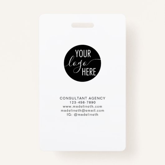 Abzeichen für die Minimalistische Beruflich Back-L Ausweis (Rückseite)