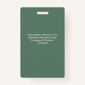 Abzeichen für die Sicherheitskennung von Mitarbeit Ausweis (Rückseite)