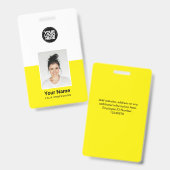 Abzeichen für die Sicherheitskennung von Mitarbeit Ausweis (Vorder- & Rückseite)