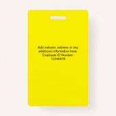 Abzeichen für die Sicherheitskennung von Mitarbeit Ausweis (Rückseite)