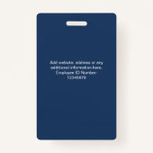 Abzeichen für die Sicherheitskennung von Mitarbeit Ausweis (Rückseite)