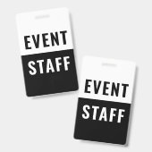 Abzeichen für die Veranstaltungspersonal Ausweis (Vorder- & Rückseite)
