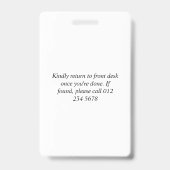 Abzeichen für die Vorlage des Blue-White-Visier-Lo Ausweis (Back)