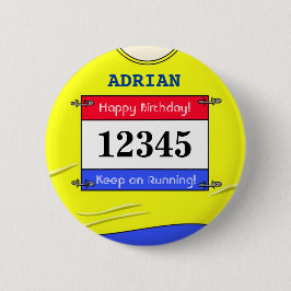 Abzeichen für einen Runner (Gelb) Button