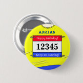 Abzeichen für einen Runner (Gelb) Button (Vorne & Hinten)