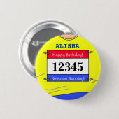 Abzeichen für einen Runner (Gelb) Button (Vorne & Hinten)