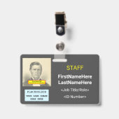 Abzeichen für einfache Personalausweise Ausweis (Front with Clip)