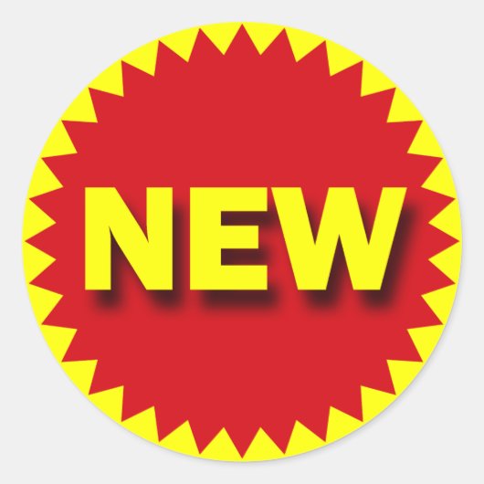 ABZEICHEN FÜR EINZELHANDEL - NEU RUNDER AUFKLEBER (Vorderseite)