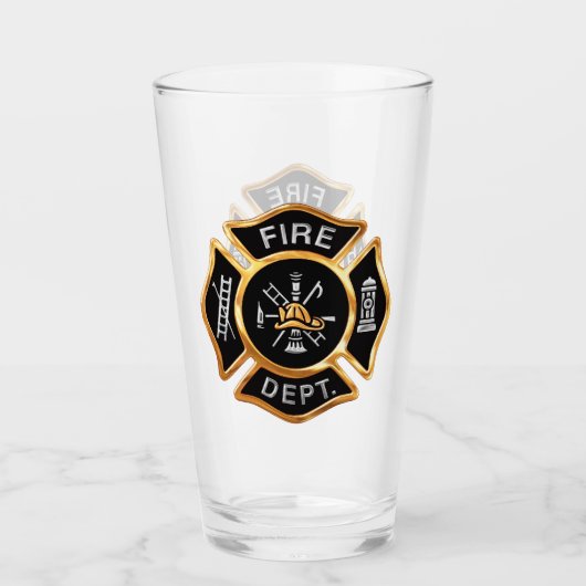 Abzeichen für Feuerwehrfahrzeuge der Goldfeuerwehr Glas (Vorderseite)