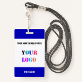 Abzeichen für Firmenlogo Ausweis (Rückseite mit Schlüsselband)