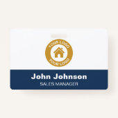 Abzeichen für Firmenlogo mit Metallklammer Ausweis (Vorderseite)