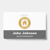 Abzeichen für Firmenlogo mit Metallklammer Ausweis (Vorderseite)