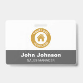 Abzeichen für Firmenlogo mit Metallklammer Ausweis (Rückseite)