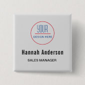 Abzeichen für Firmenlogos für Mitarbeiter Button (Vorderseite)