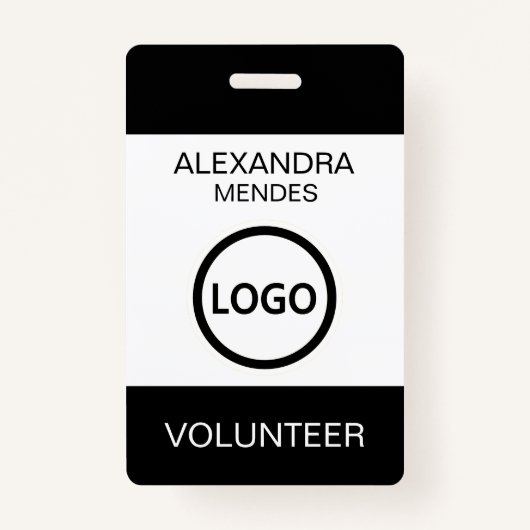 Abzeichen für Freiwilligennamen mit Clip-Logo Ausweis (Vorderseite)