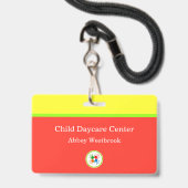 Abzeichen für fröhliche Kindertagesstätten Ausweis (Vorderseite mit Lanyard)