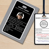 Abzeichen für geheime Agent Spy Party-Identität Einladung