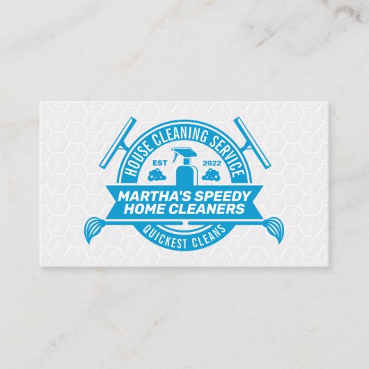 Abzeichen für Hausreinigung | Kacheln Visitenkarte (Vorderseite)