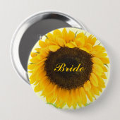 Abzeichen für Hochzeitsfeier mit Sonnenblumen Button (Vorne & Hinten)
