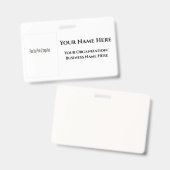 Abzeichen für Ihren eigenen Namen Ausweis (Vorder- & Rückseite)