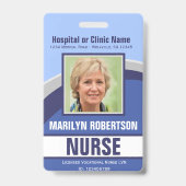 Abzeichen für klinische oder klinische Bezeichnung Ausweis (Rückseite)